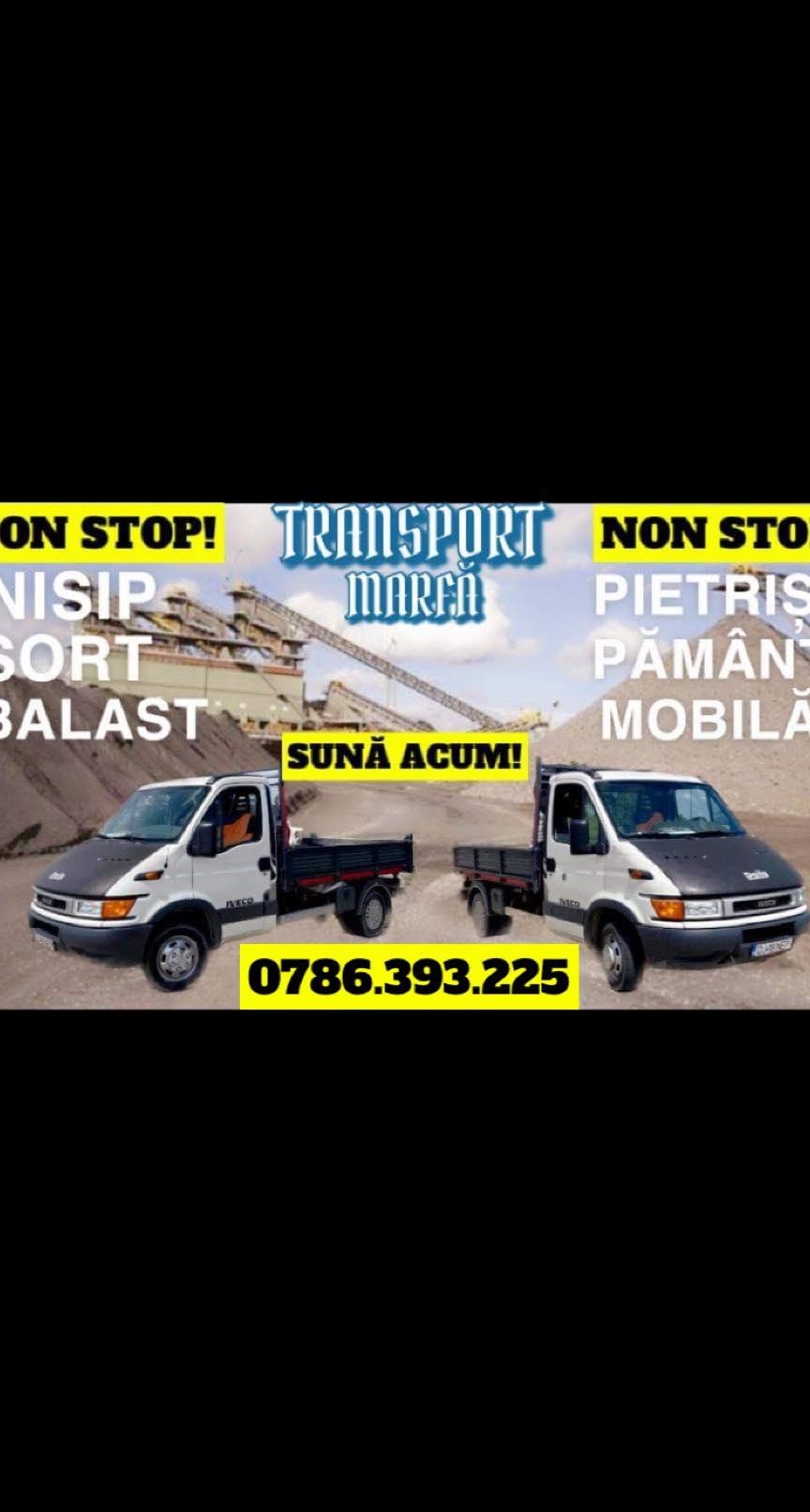 Transport Nisip Balastru Sort Pamant Carbune ORICE