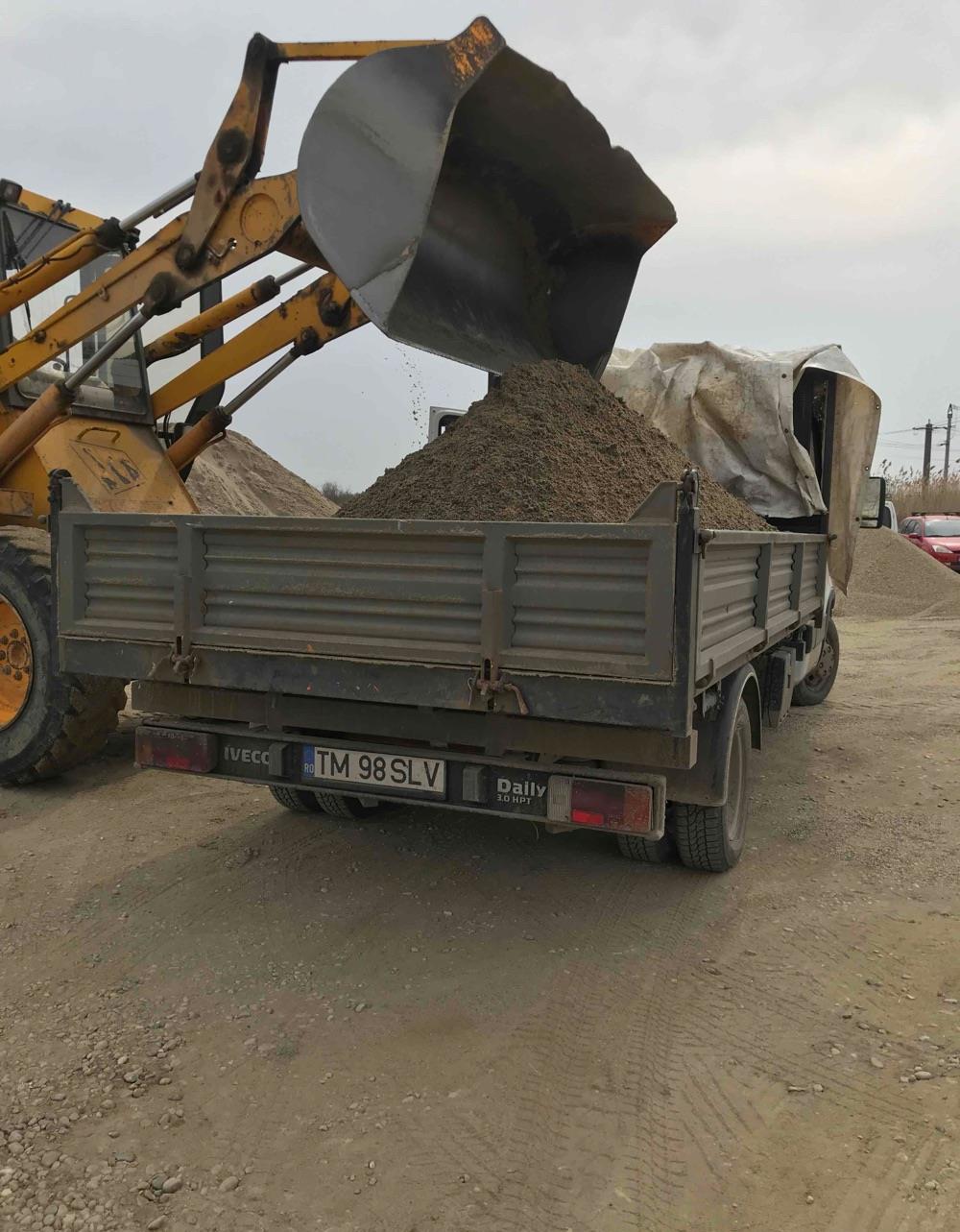 Transport nisip,sort,piatra concasata,beton spart,balast,pamant galben-negru,moloz,materiale c-tii