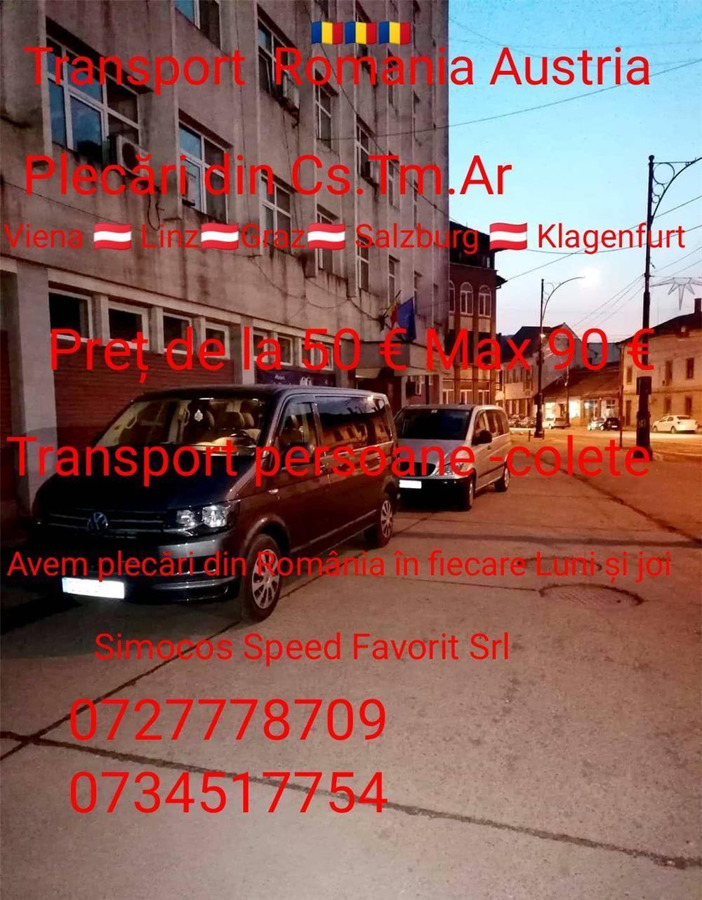 Transport persoane Romania Austria