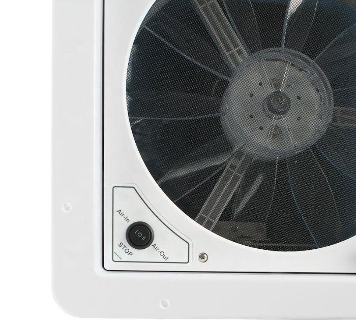 Trapa NOUA cu ventilator 12 V rulota autorulota RV 40x40 cm IN-OUT Air