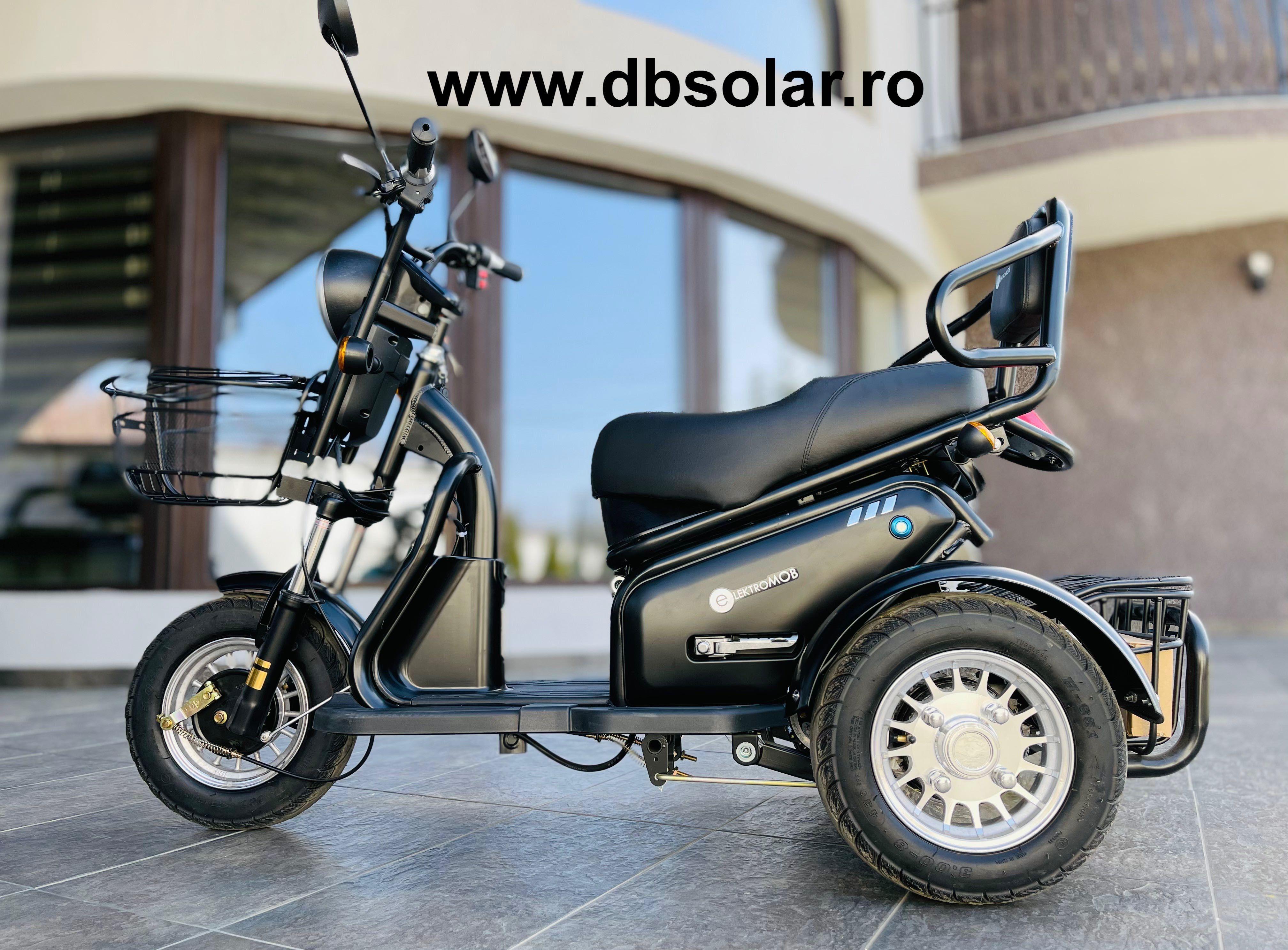 Tricicleta Scuter 500W Electric Triciclu cu 2 Locuri Baterie 20Ah ‼️