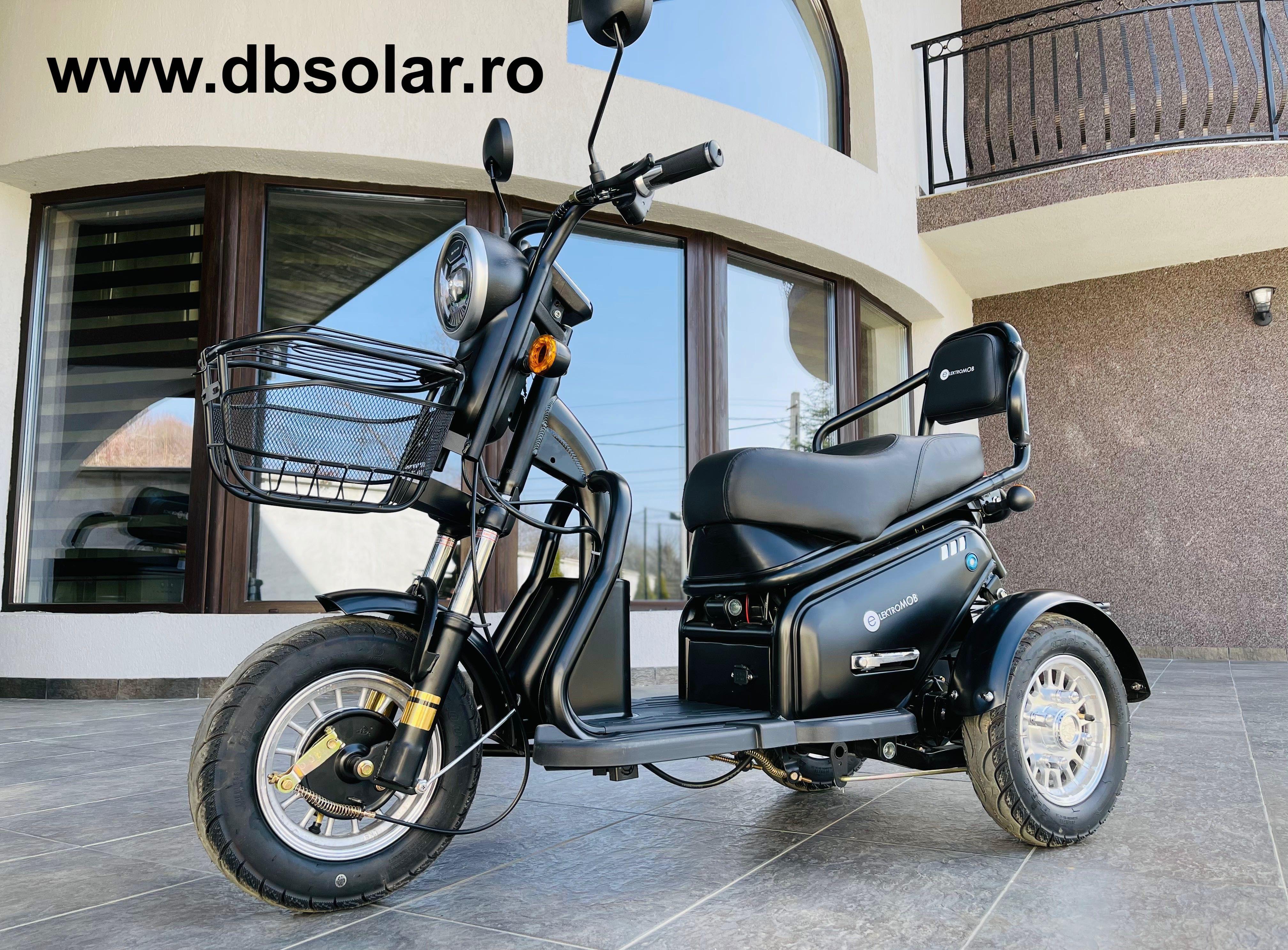 Tricicleta Scuter 500W Electric Triciclu cu 2 Locuri Baterie 20Ah ‼️