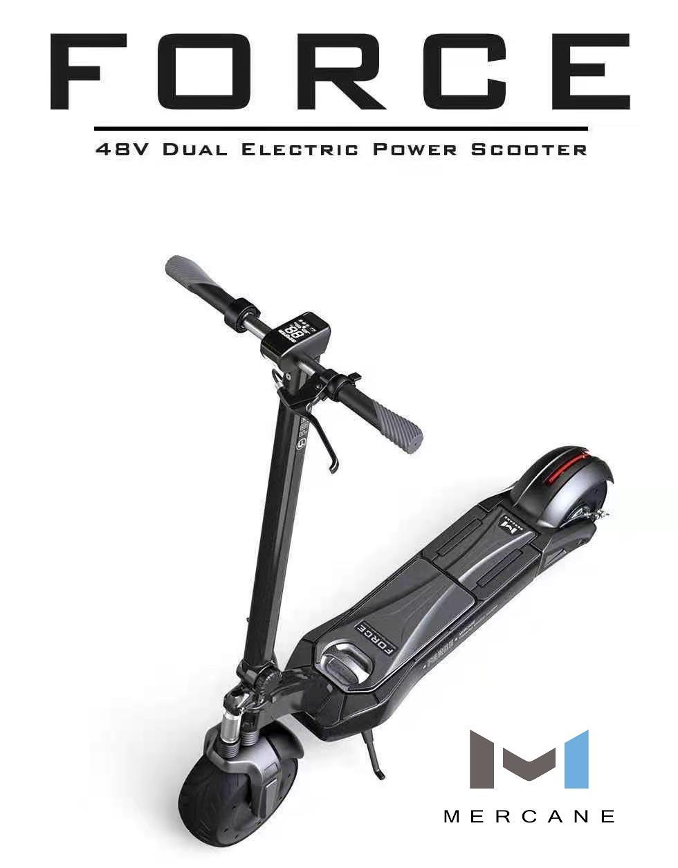 Trotineta electrica Mercane Force, doua motoare, 1800W, baterie 13,5mA detasabila , roti de 10 inch