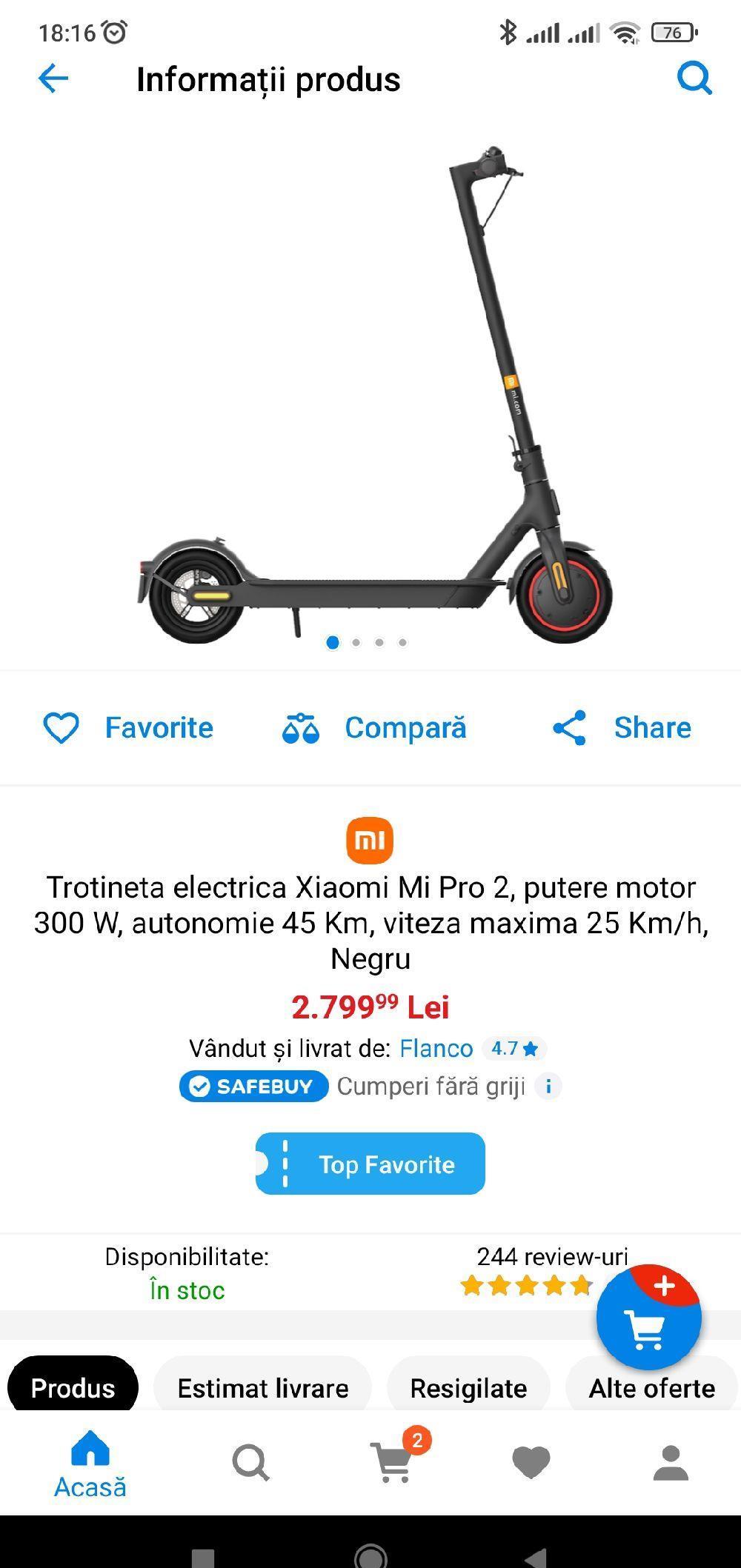 Trotineta electrica Xiaomi Pro 2