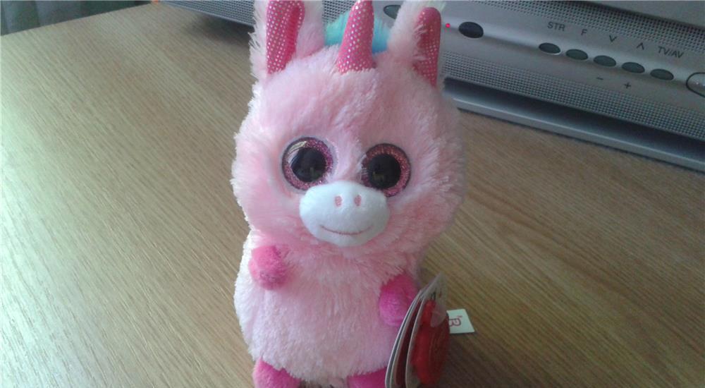 UNICORN roz pufos ORIGINAL keel toys simpatic NOU