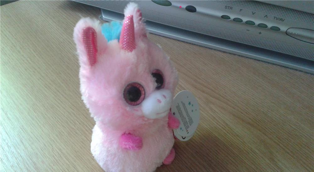 UNICORN roz pufos ORIGINAL keel toys simpatic NOU