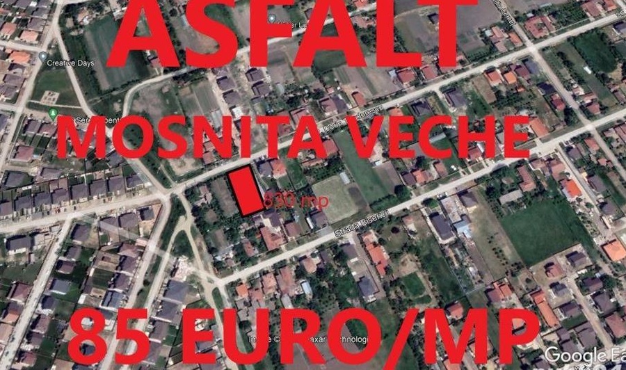 Urgent! Teren 831 mp, comision 0%, Mosnita Veche
