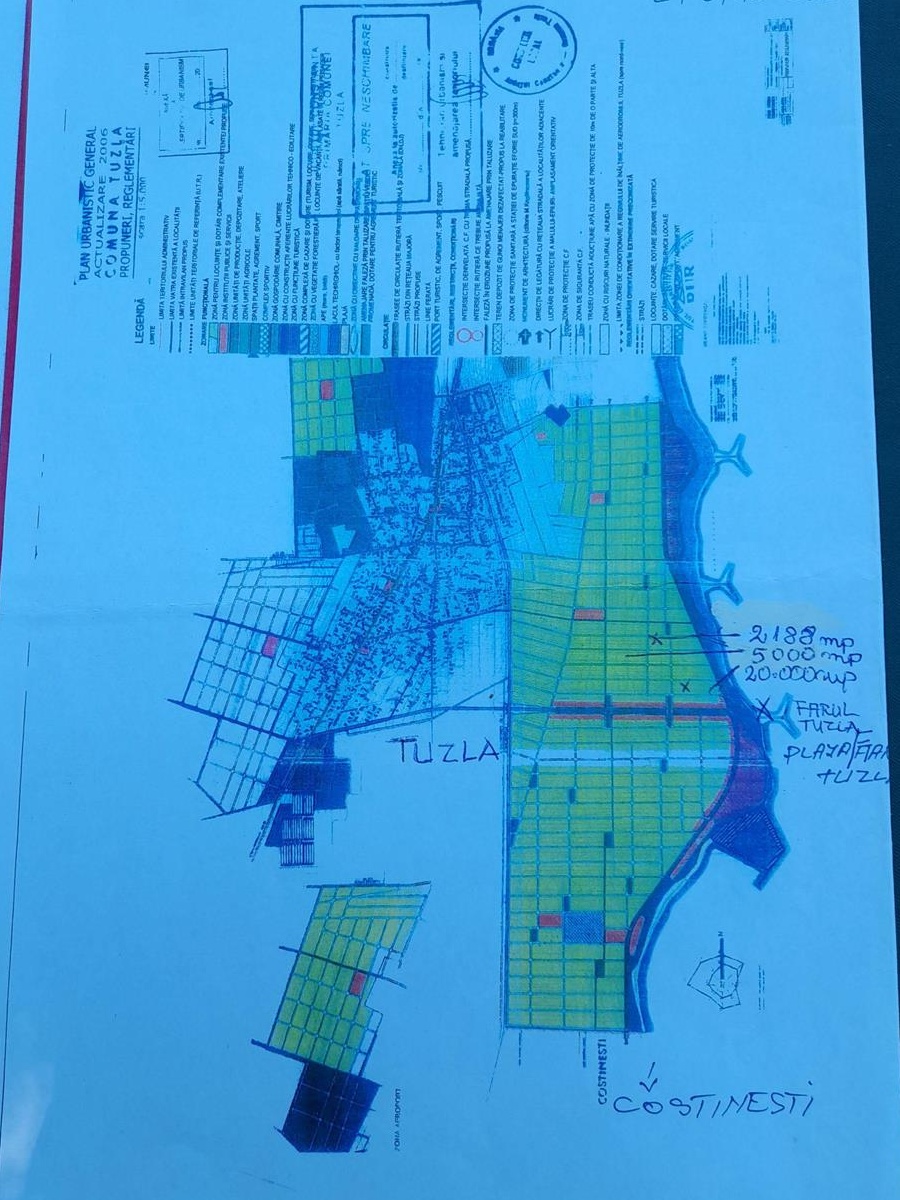 URGENT vind 11ha litoral faleza tuzla 55   mp  investitie dublata sigur in 2 ani
