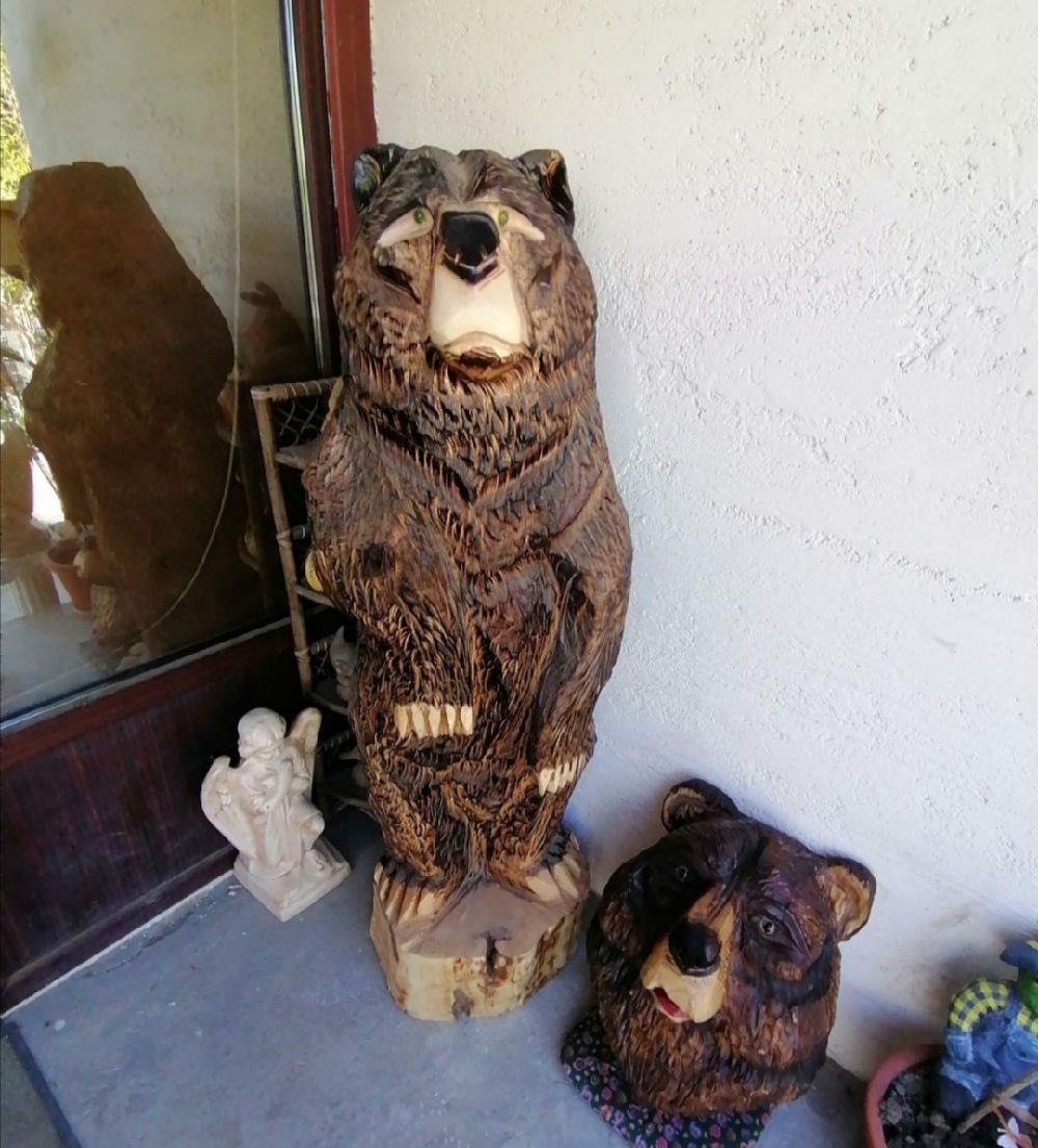 Urs sculptat 200kg,ornamente de gradina