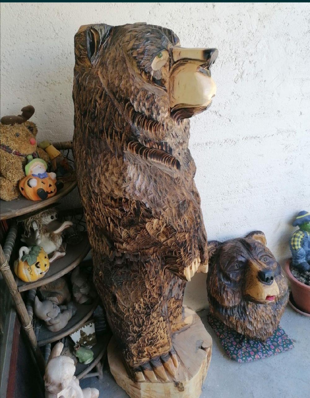 Urs sculptat 200kg,ornamente de gradina
