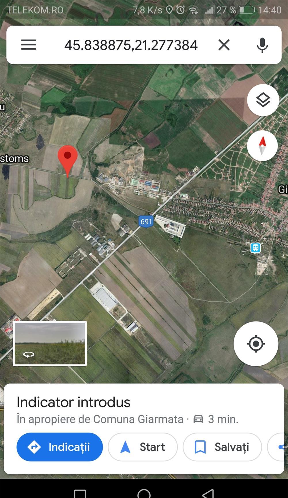 Vând 1ha teren extravilan 17euro m2