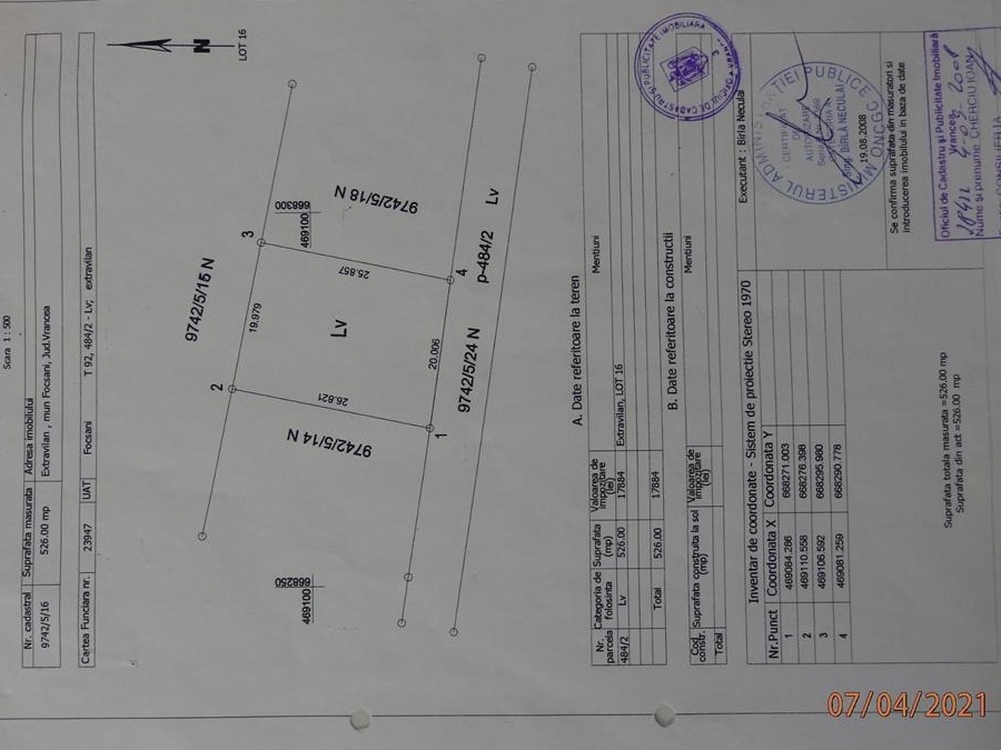 Vand 2 parcele teren intravilan livada Focsani vest, str. Vlad Tepes