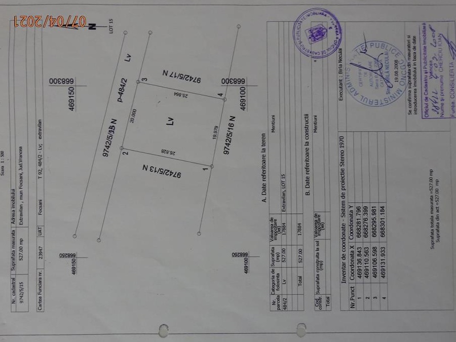 Vand 2 parcele teren intravilan livada Focsani vest, str. Vlad Tepes