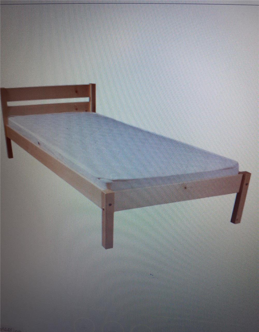Vand - 2 Paturi din lemn pentru o persoană 90x200cm.0