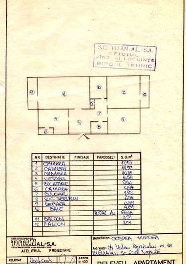 vând 3 camere - ozana
