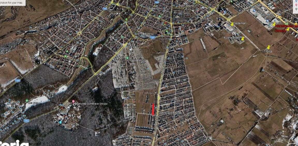Vand 3300 mp. de teren de constructii pe Calea Cisnadiei !