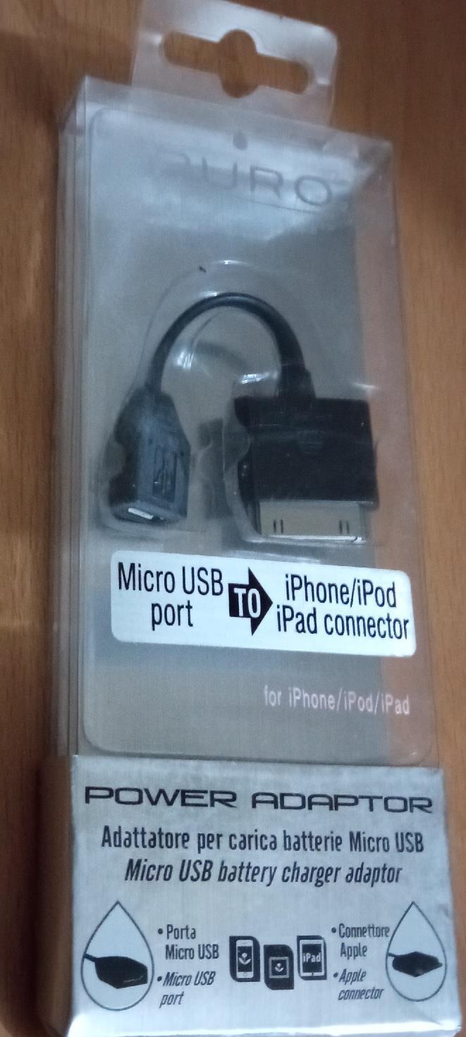 Vand Adaptor Micro USB PURO, pentru Iphone,Ipod,Ipad