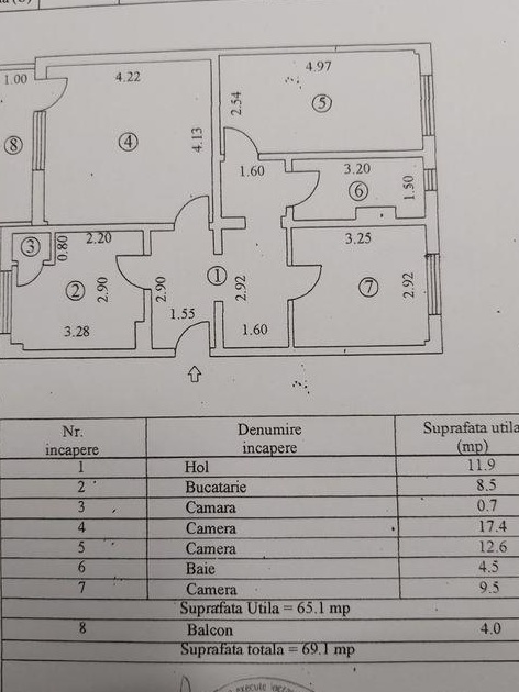 Vand apartament 3 camere Braila, cart Hipodrom