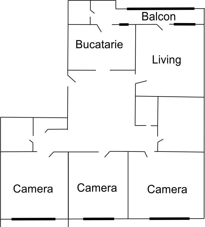 Vand apartament cu 4 camere