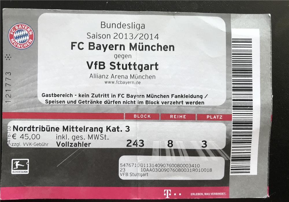 VAND bilet finala UEFA2012, bilet BAYERN-STUTTGART 2014, card BAYERN