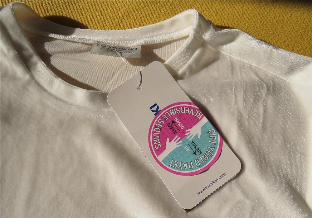 Vand Bluza Waikiki copii 122 - 128 cm, Alb cu paiete