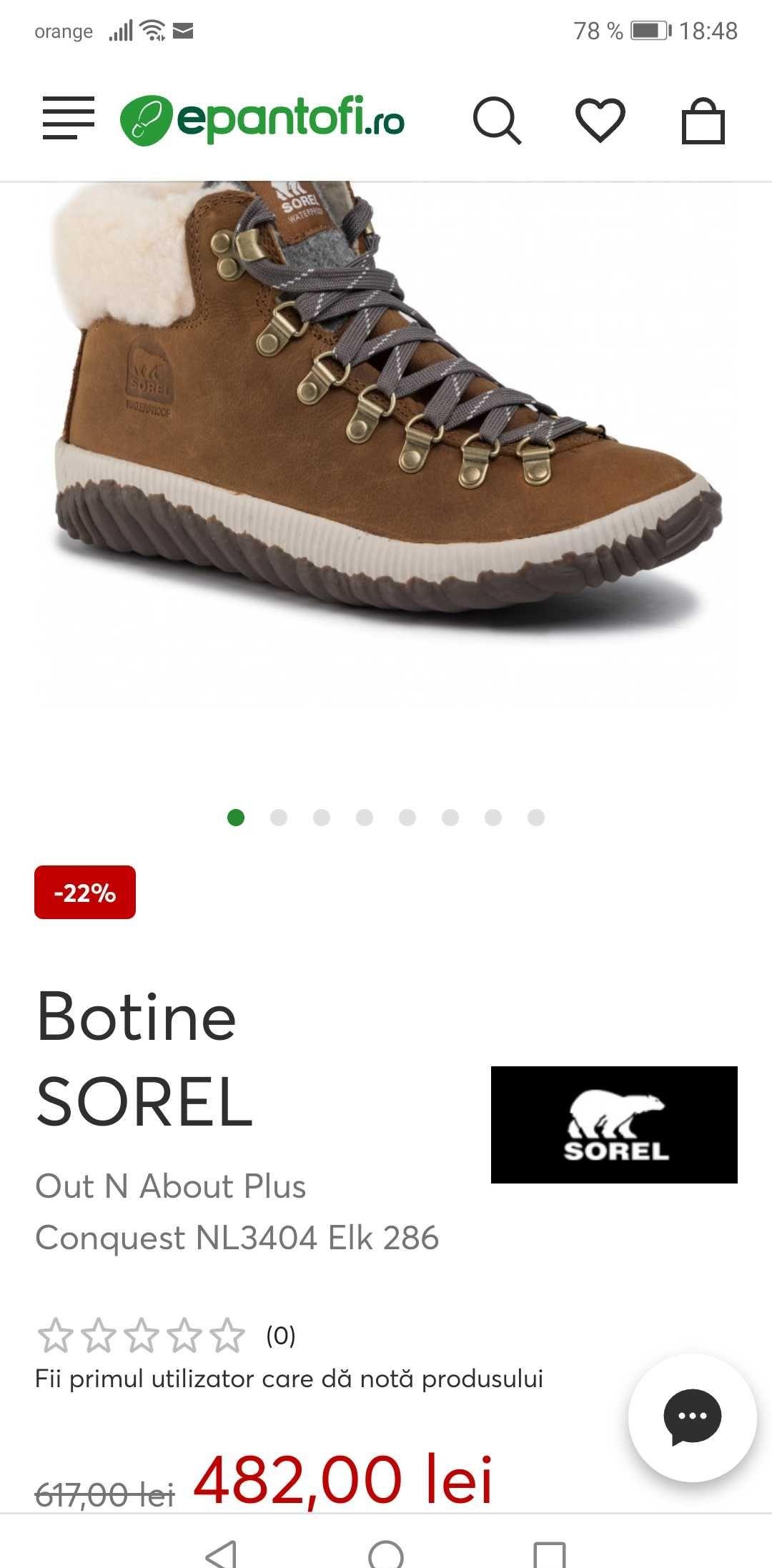 Vând botine Sorel noi