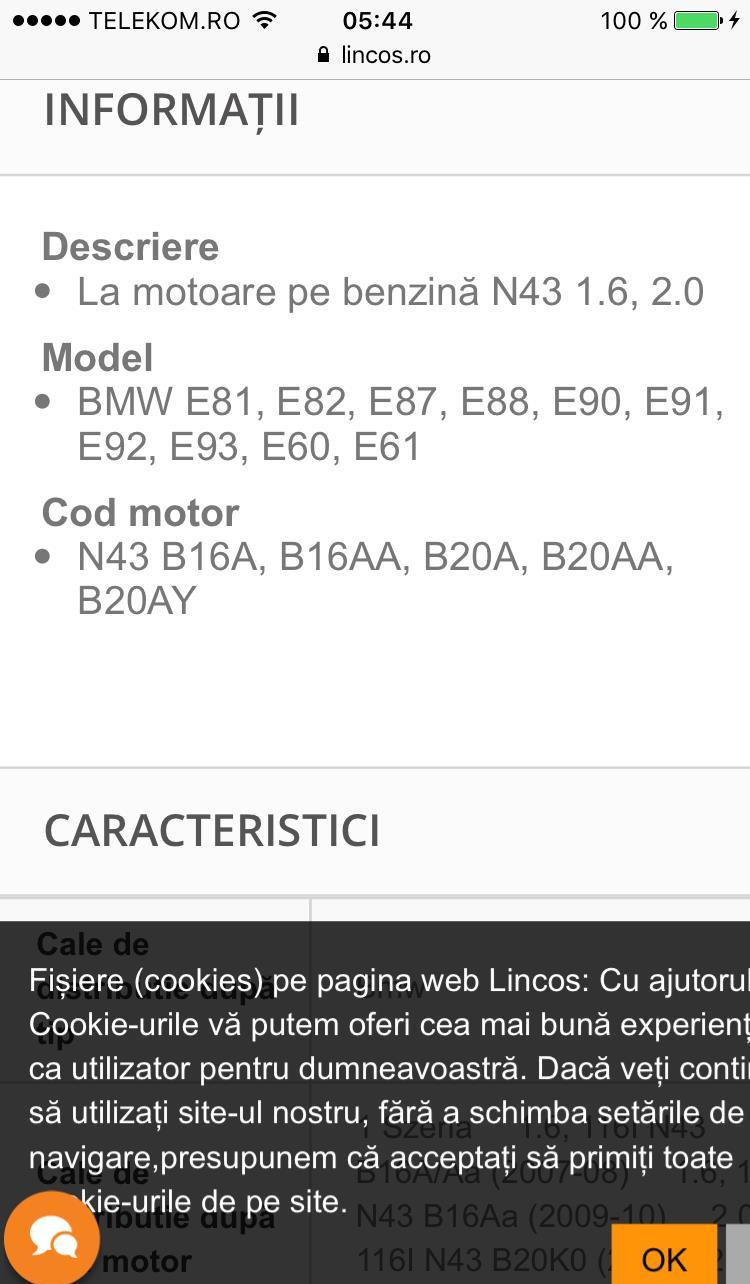 vand cale distributie bmw  N43