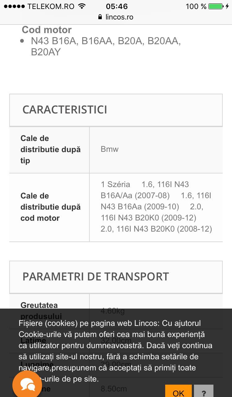 vand cale distributie bmw  N43
