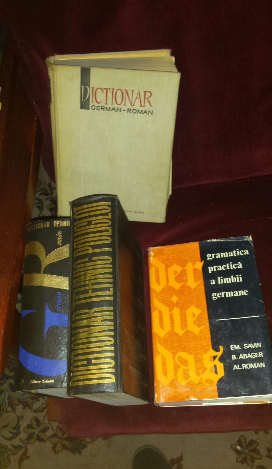 Vand carte dictionar tehnic german roman 1966 poliglot 1963 Ed Tehnica
