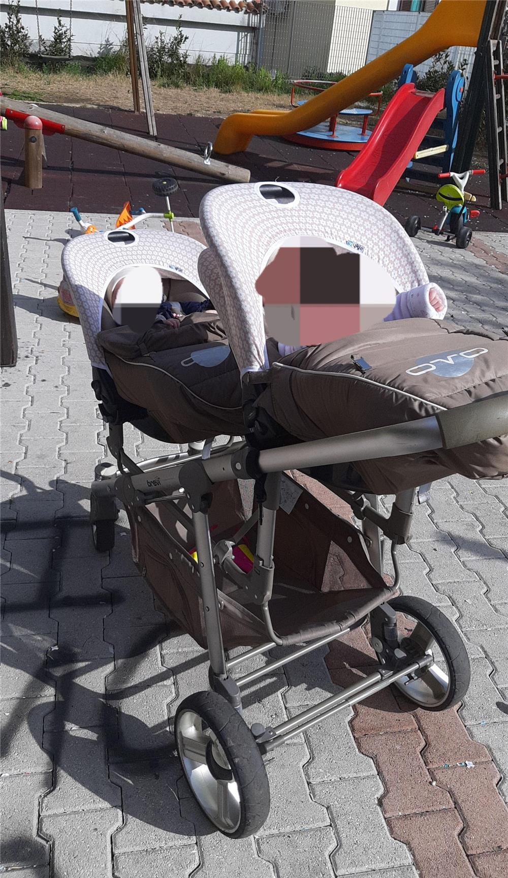 Vând cărucior 3 în 1 brevi ovo gemeni