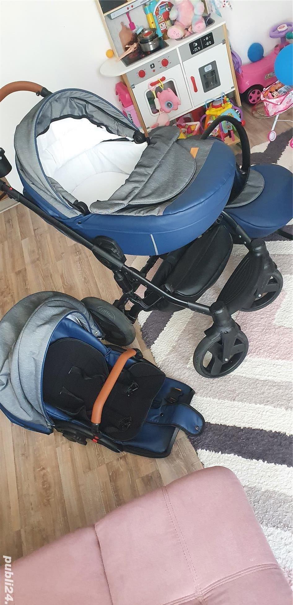 Vând Cărucior 3 in 1 Krausman Nexxo Dark Blue