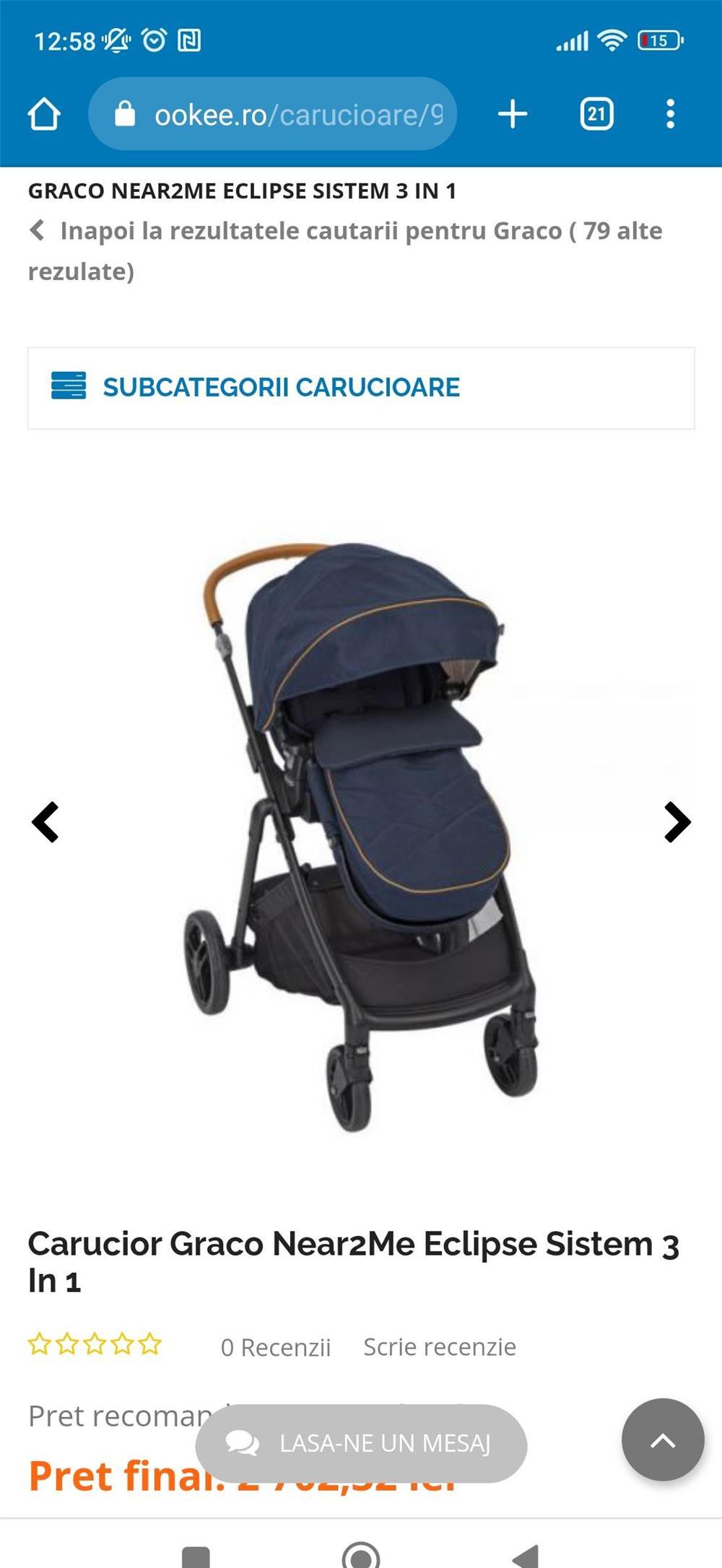 Vand cărucior Graco 3 in 1
