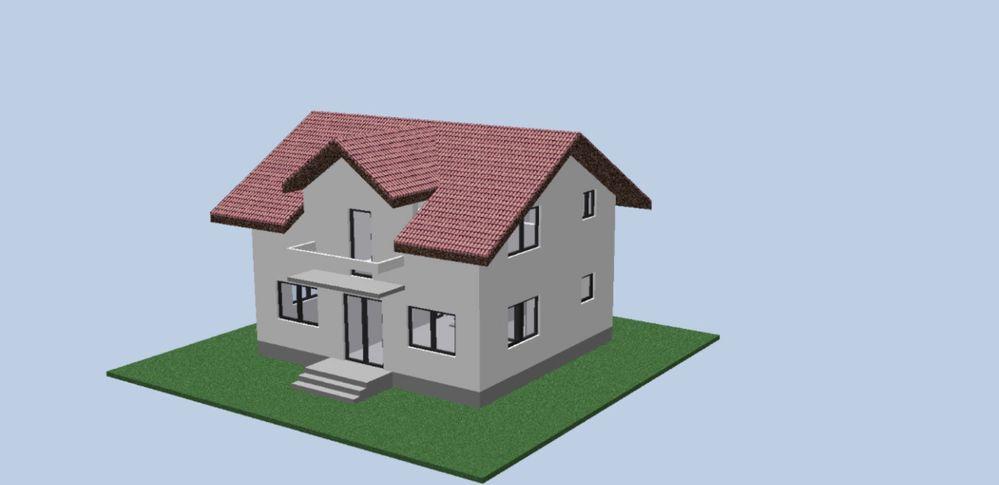 Vand casa la rosu compusa din bucatarie, salon si 3 dormitoare