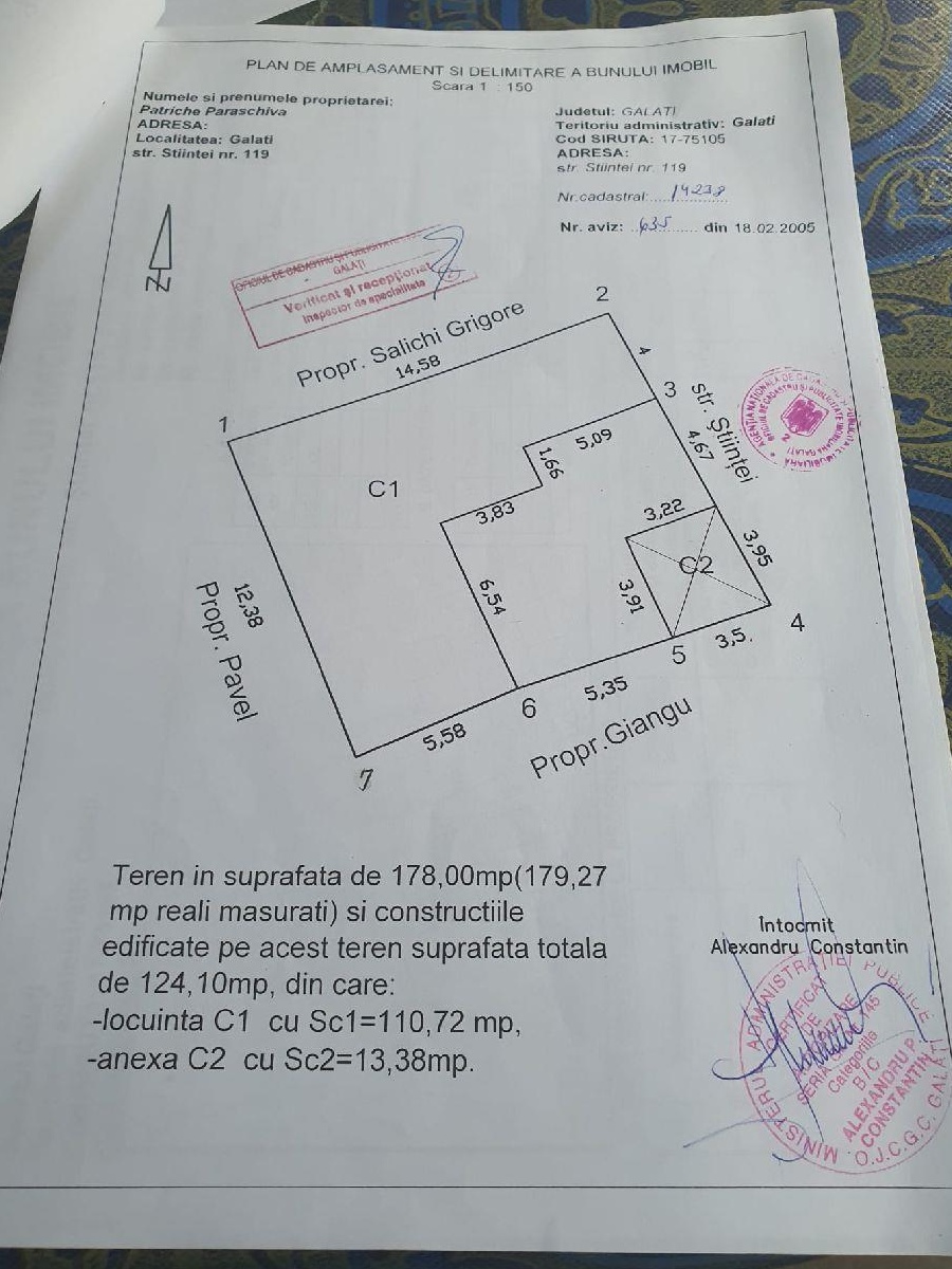 vand casa,str.Stiintei-55000 euro-deschidere 13 m,l-, variante