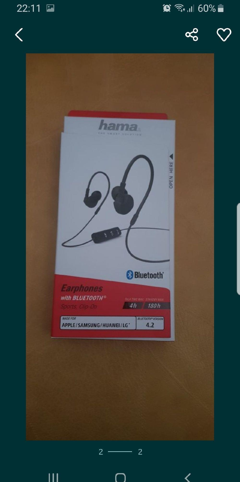 Vând  căști bluetooth hama
