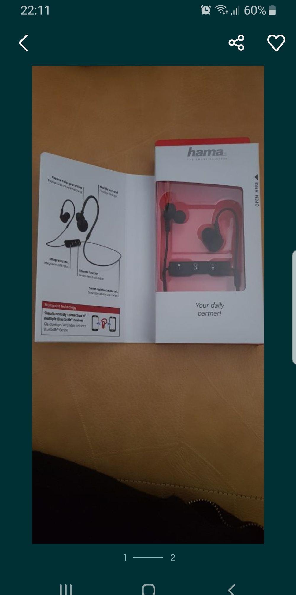 Vând  căști bluetooth hama
