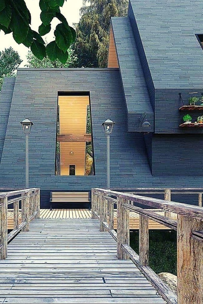 Vând într-o zonă mirifică, Case de vacanță stil scandinav în formă de A-frame și teren lângă pădure