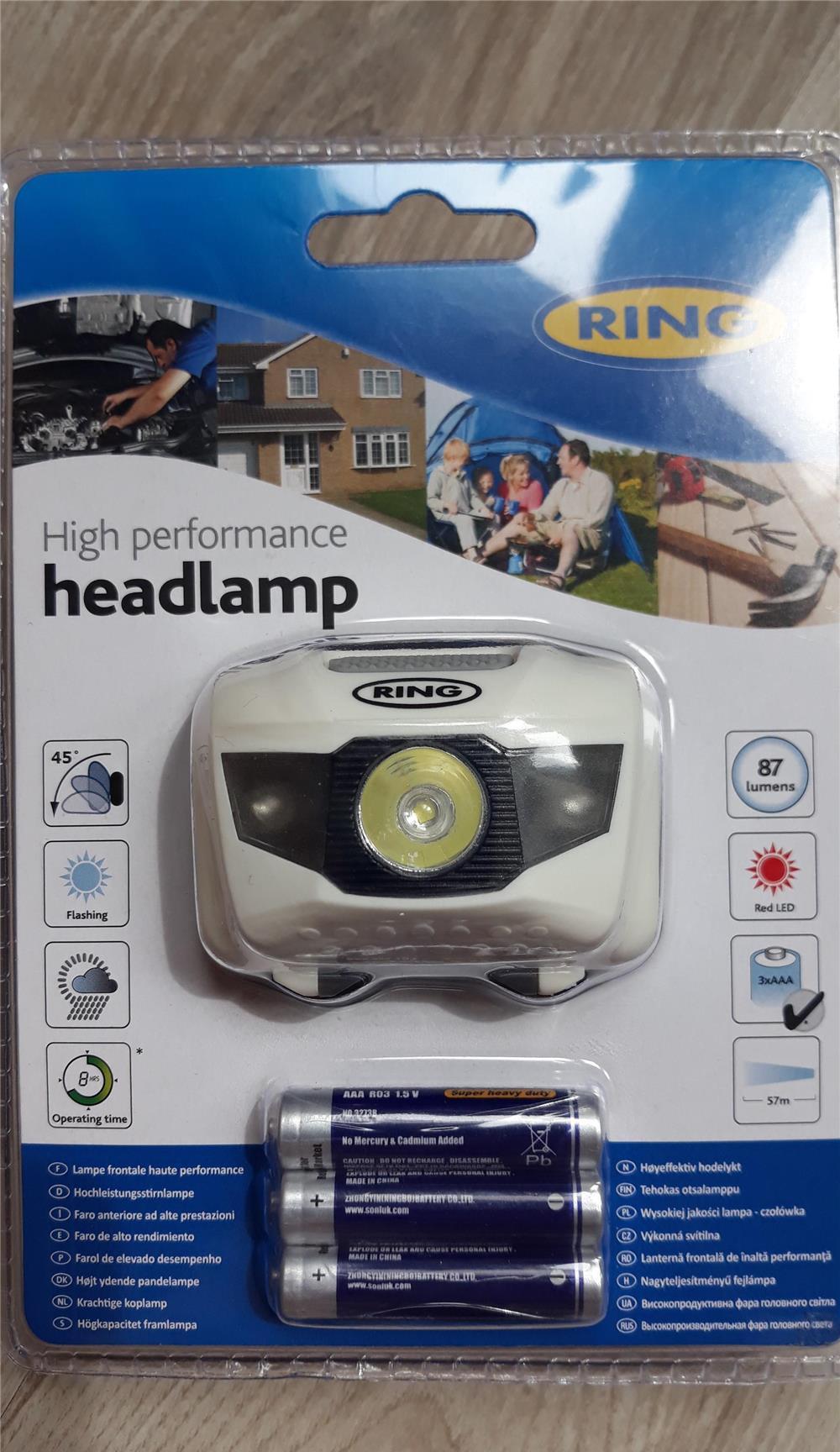 Vând lanternă frontală/lampă cap Ring nouă