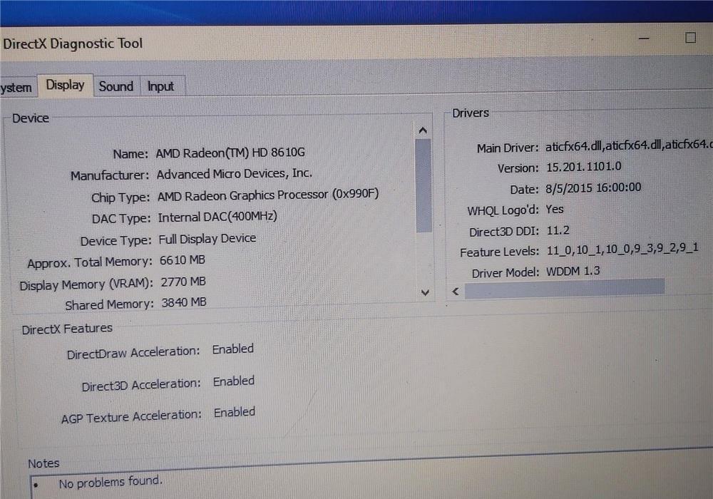 Vand laptop model HP