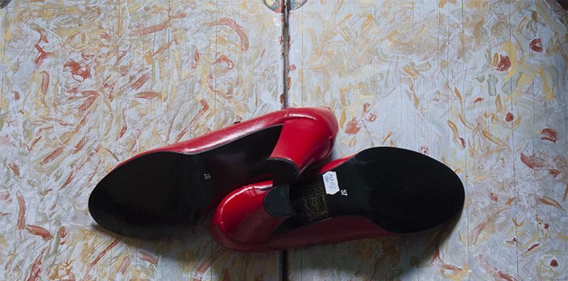 Vand pantofi rosii din piele, nepurtati, Comod Collection, masura 37
