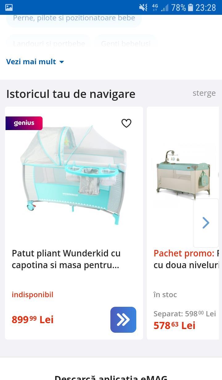Vand patut bebe cu 2 nivele, capotina, plasa insecte,masa pt infasat si saltea bonus