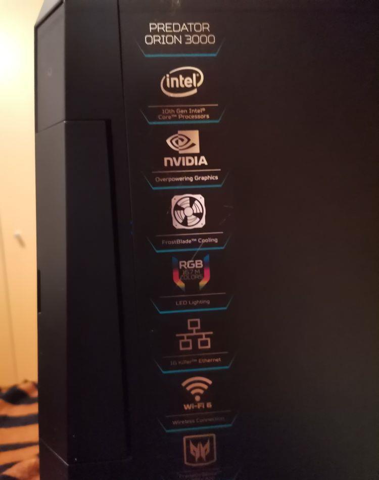 Vand pc gaming Predator orion 3000