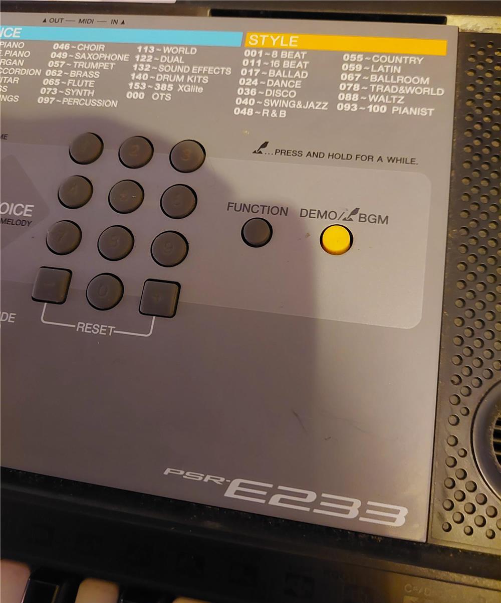 Vand pian/sintetizator Yamaha PSR E233