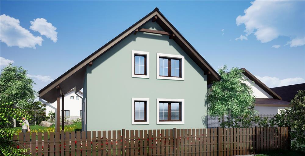 Vand proiect pentru o casa unifamiliala Parter + Mansarda, pret 1.099 Euro !