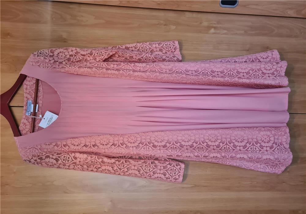 vand rochie din dantela roz pudrat