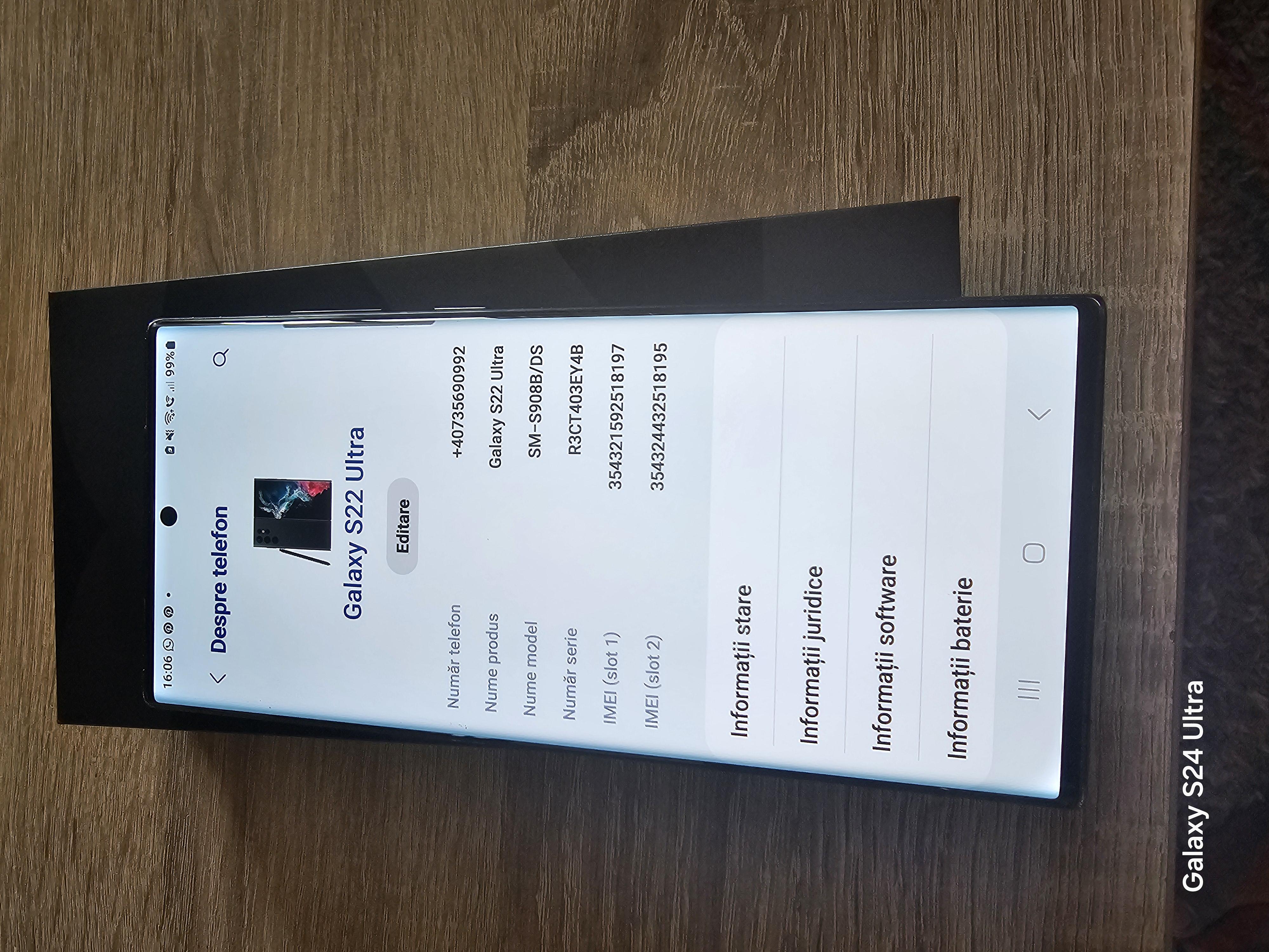 Vând Samsung Galaxy S 22 Ultra