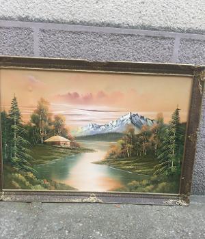 VÂND tablou Peisaj pictura in ulei pe pânza cu rama Blondel dimensiune 120cm/80cm