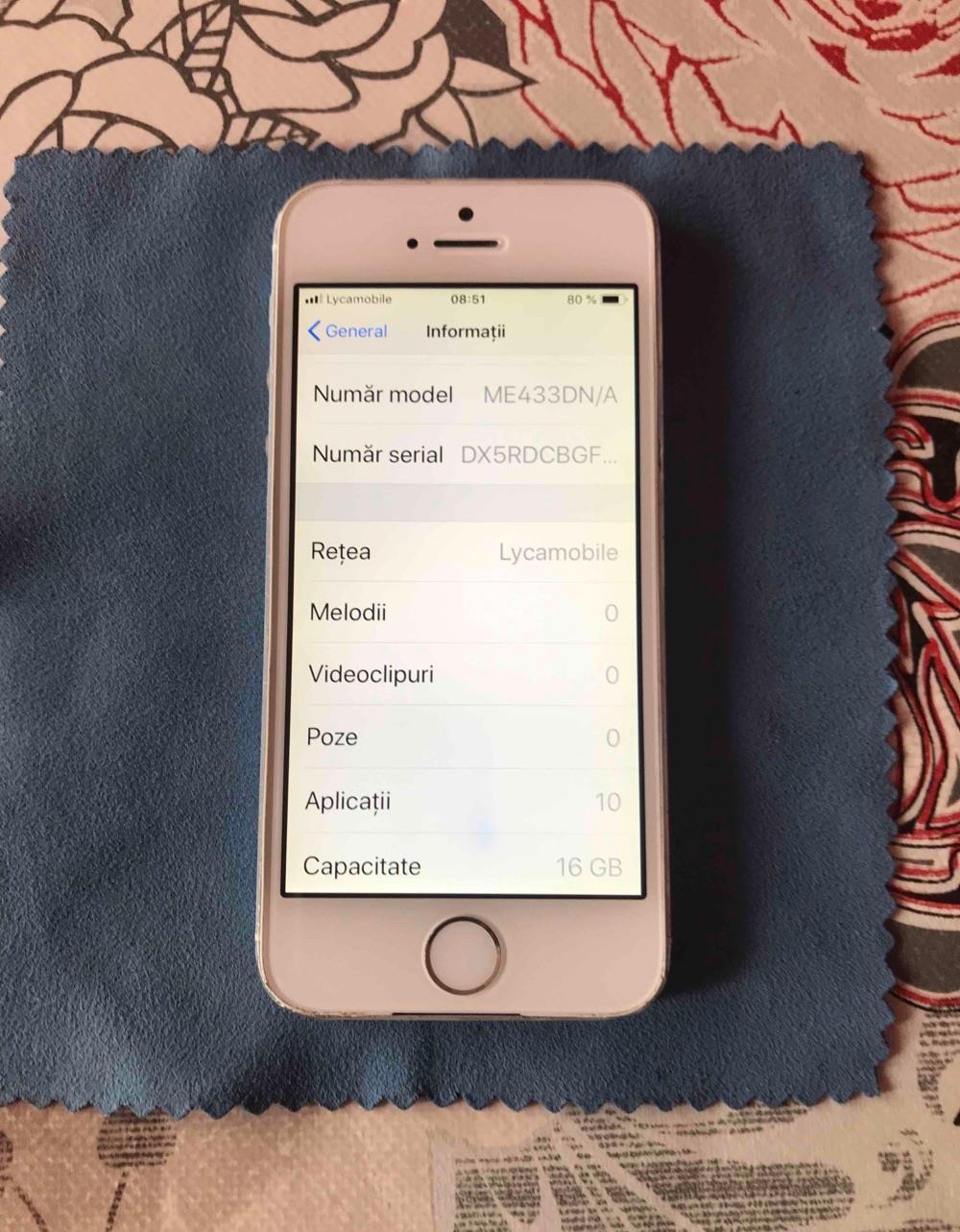 Vand tel iphone 5s liber de retea. 16 gb intern