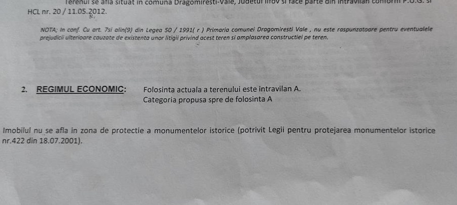Vand teren Dragomiresti-Vale,intravilan.