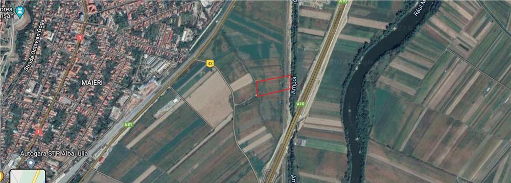 Vand Teren Extravilan Alba Iulia, 7200 m2, intre centura si autostrada, Calea Ciugudului